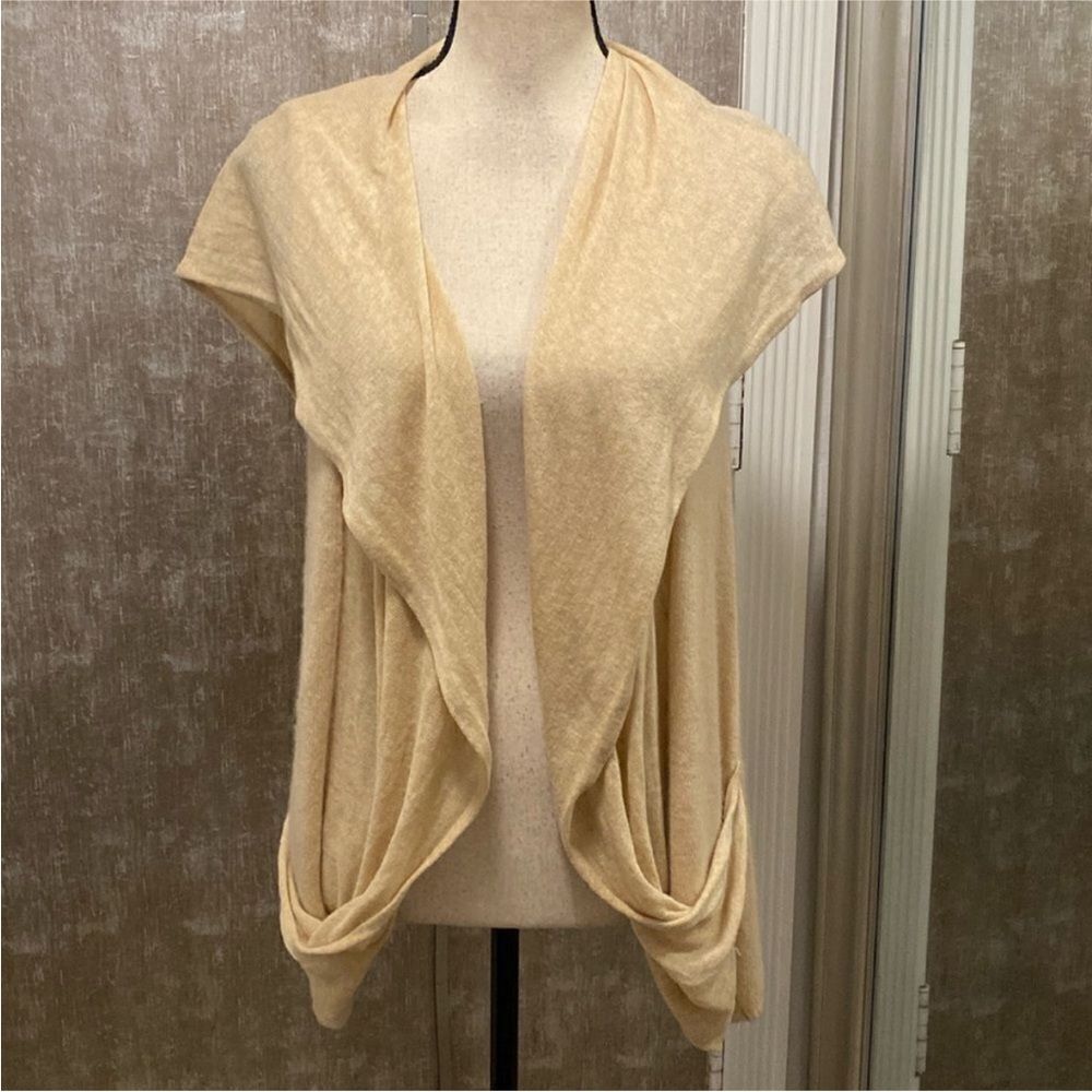 Minnie Rose Tan Knit 100% cashmere Cardigan
